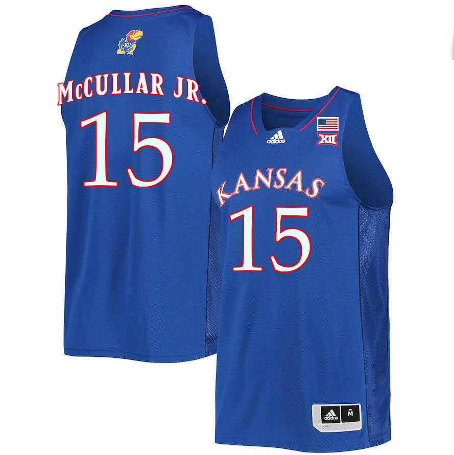 Men #15 Kevin McCullar Jr. Kansas Jayhawks College Basketball Jerseys Stitched Sale-Royal